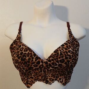 Victoria's Secret PINK Boho Sexy Leopard Animal Print Lace Bralette